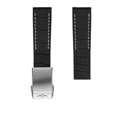 rubber deployment strap for breitling colt|breitling alligator straps.